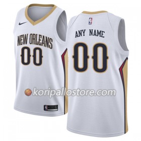 New Orleans Pelicans Custom Nike 2017-18 Valkoinen Miesten Pelipaidat Swingman 